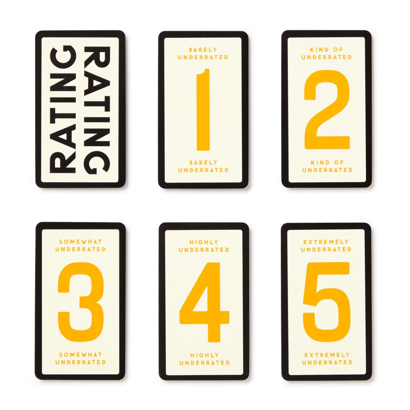 Chronicle Books Overrated/ Underrated Social Game