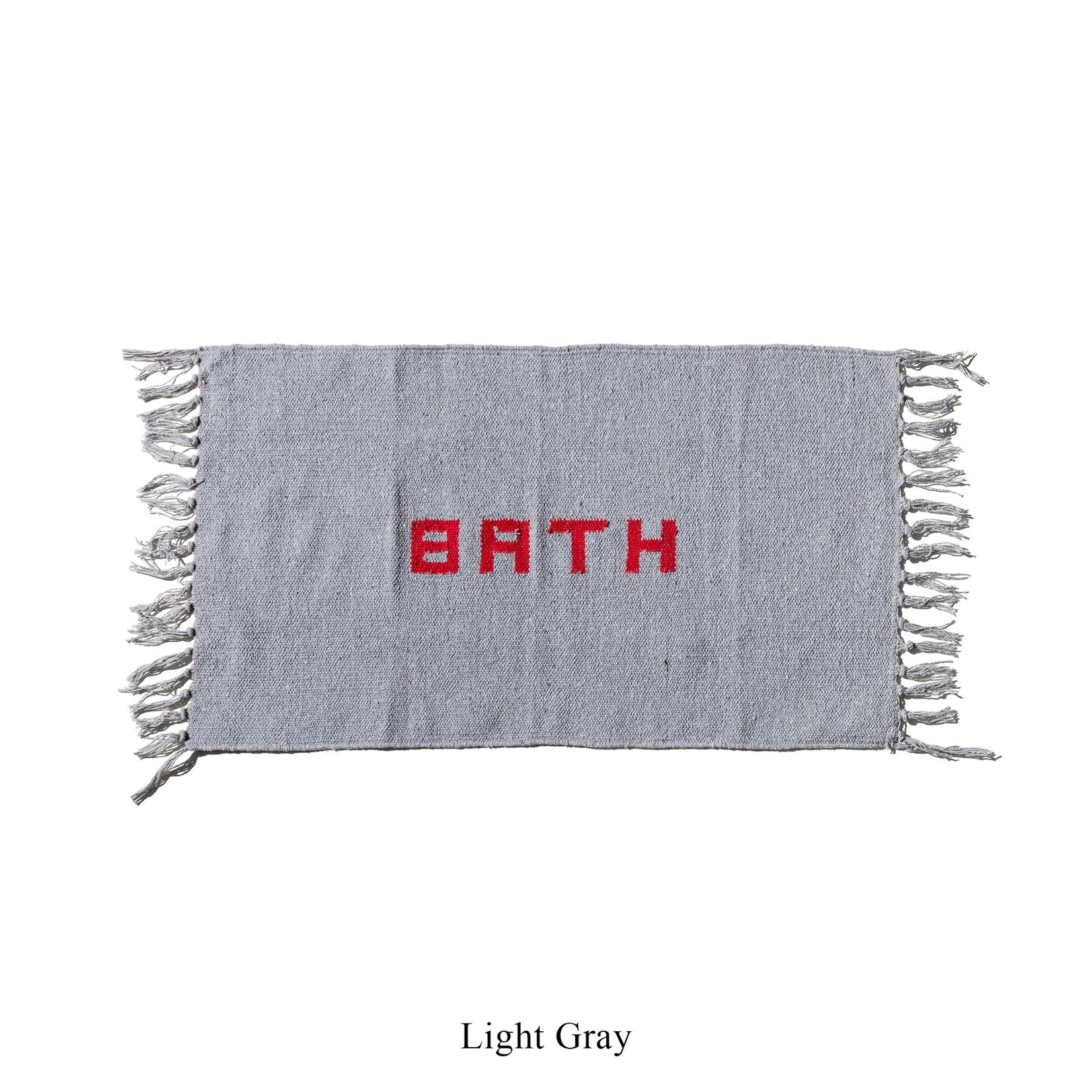 Puebco Handloomed Recycled Yarn Bathmat- Light Gray