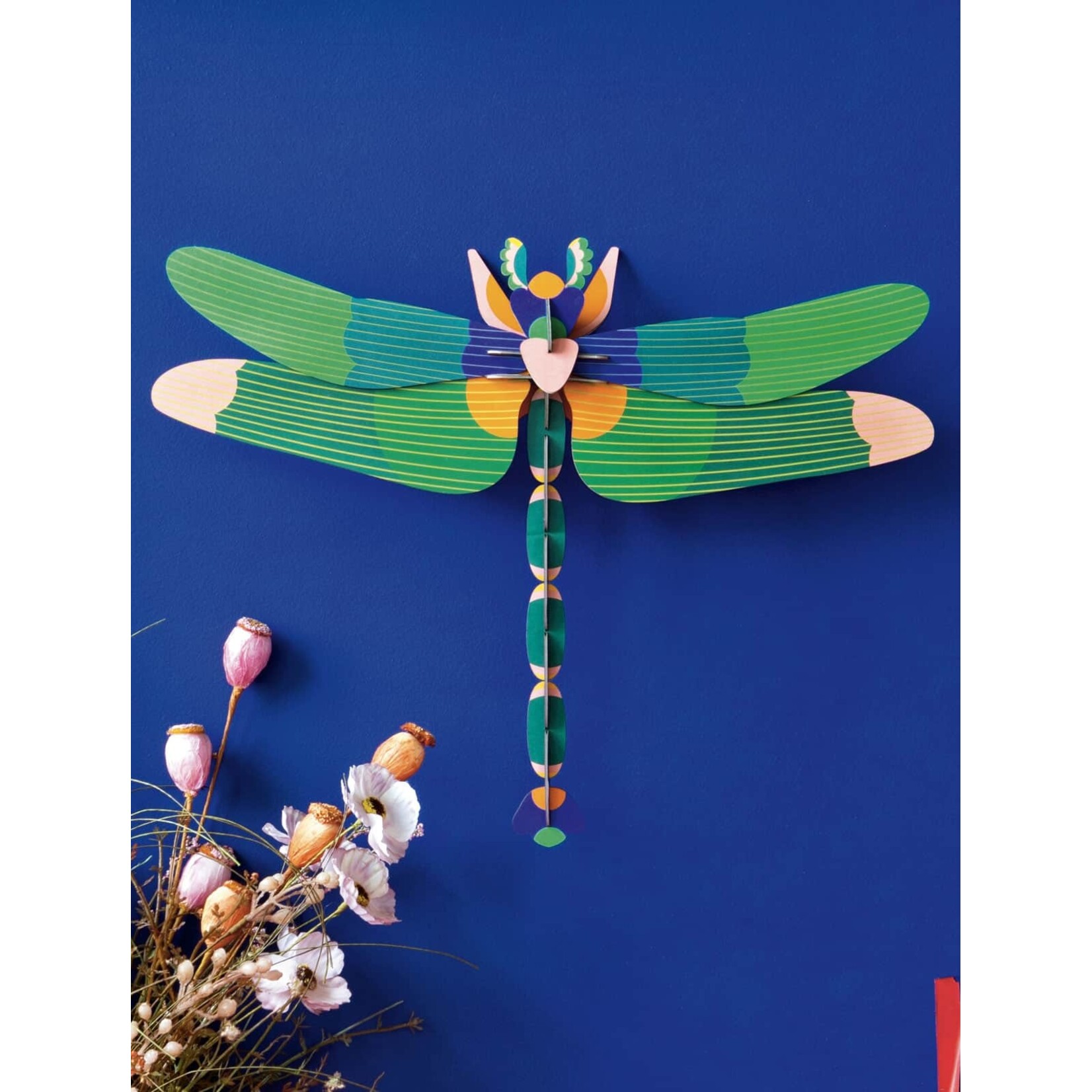 Studio Roof 3D Wall Art Giant Green Dragonfly