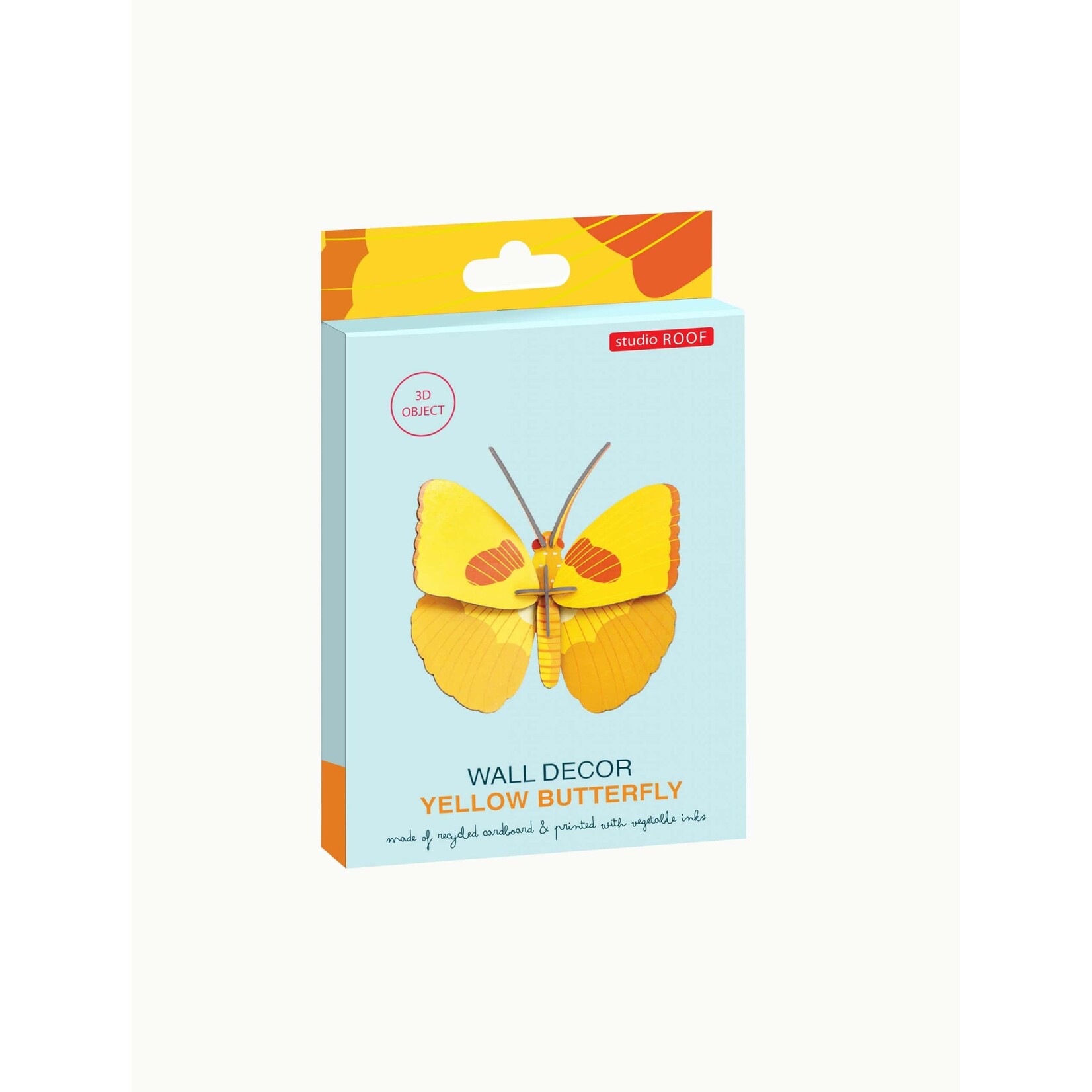 Studio Roof 3D Wall Art Yellow Butterfly