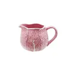 Creative Co-Op Hand Painted Pink Stoneware Cabbage Shaped Creamer