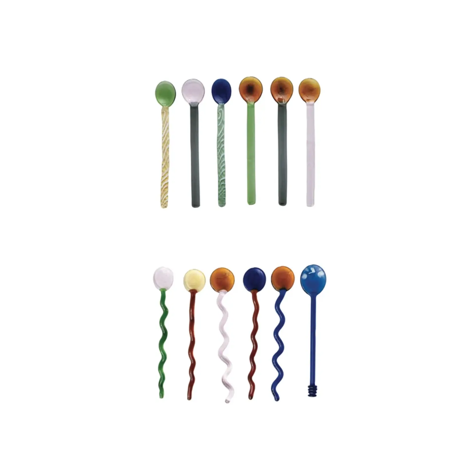 Creative Co-Op Handmade Glass Spoons SET OF 6