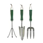 Creative Co-Op Stainless Steel Garden Tool w/ Wood and Leather