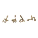 Creative Co-Op Cast Aluminum Snakes Napkin Rings SET OF 4