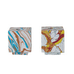 Recycled Stone & Resin Taper Holder