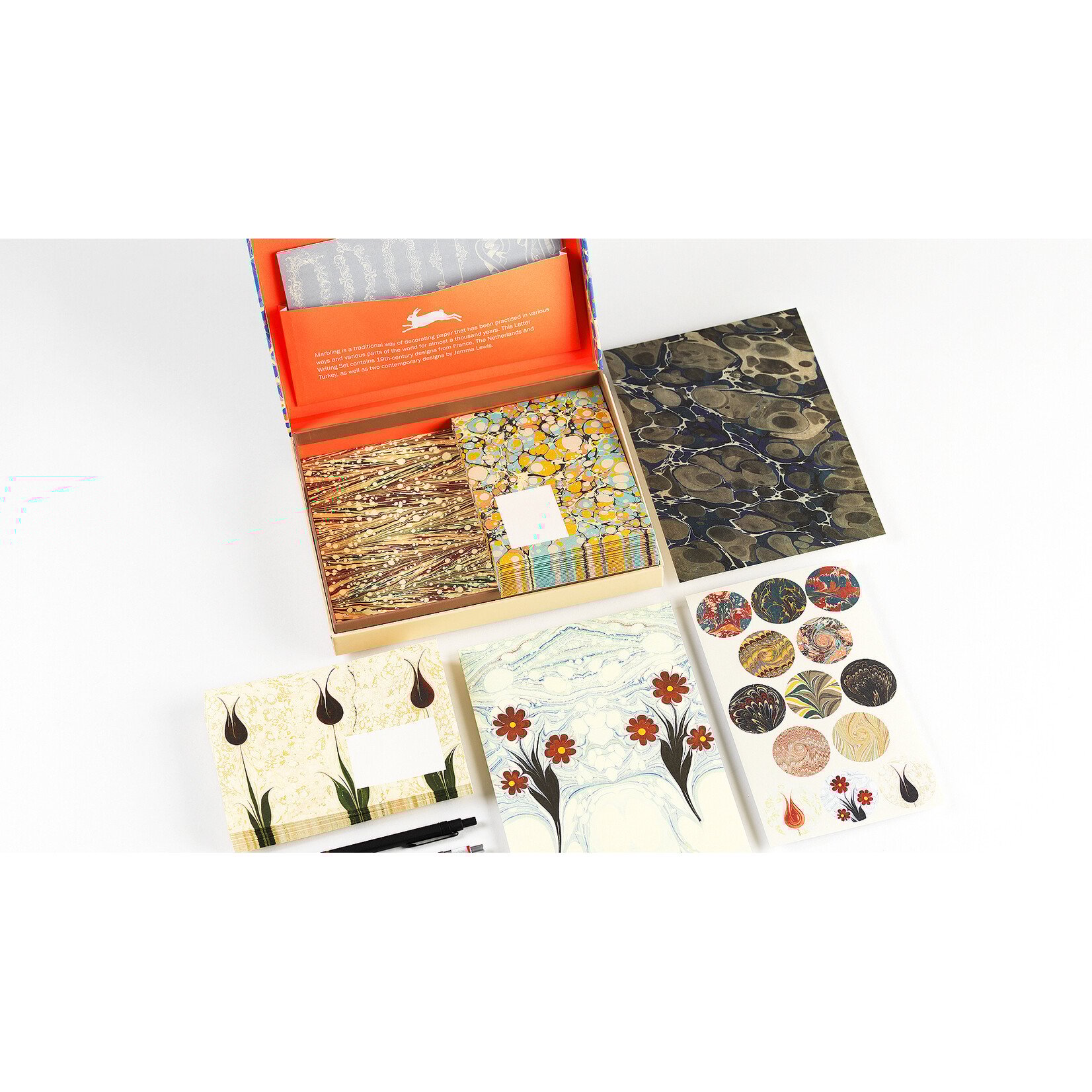 Pepin Press Marbled Paper Letter Writing Set