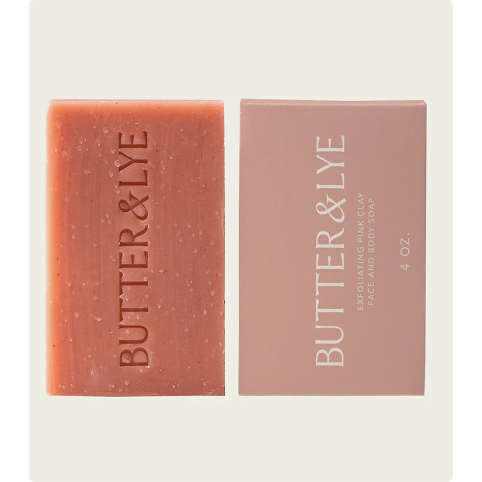 Butter & Lye Exfoliating Pink Clay Face and Body Soap