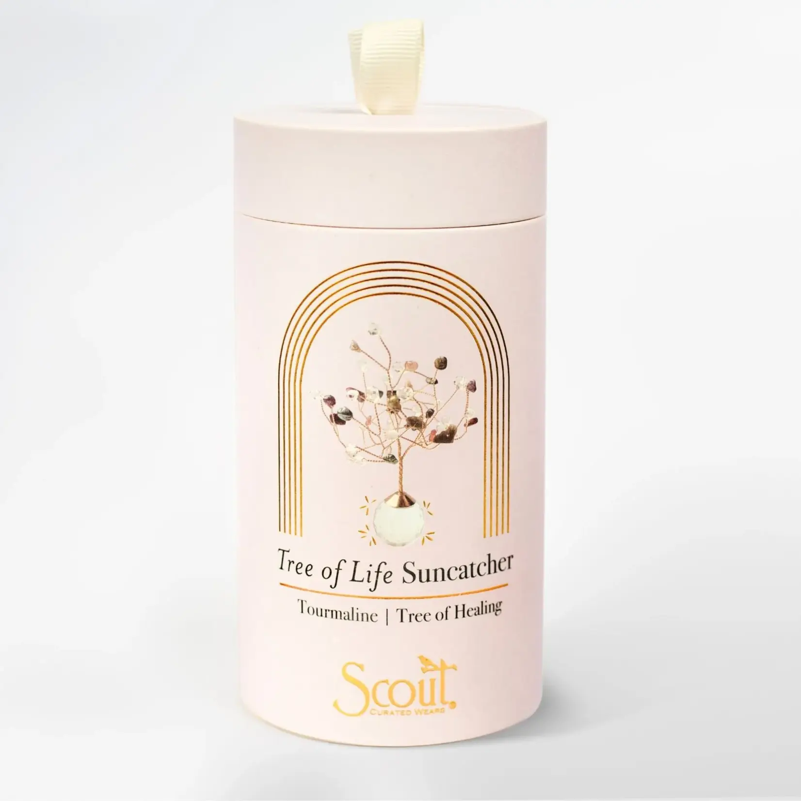 Scout Curated Wears Suncatcher- Tree of life Tourmaline Healing Gold
