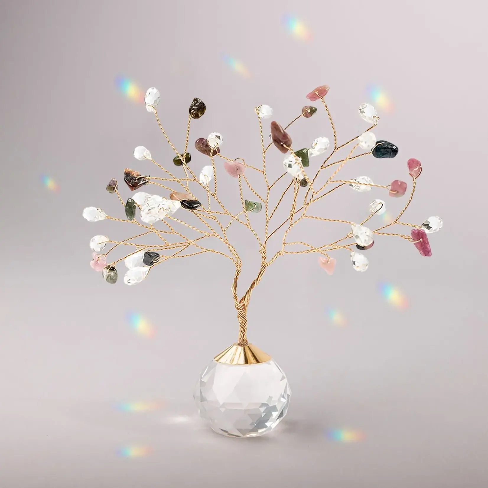 Scout Curated Wears Suncatcher- Tree of life Tourmaline Healing Gold