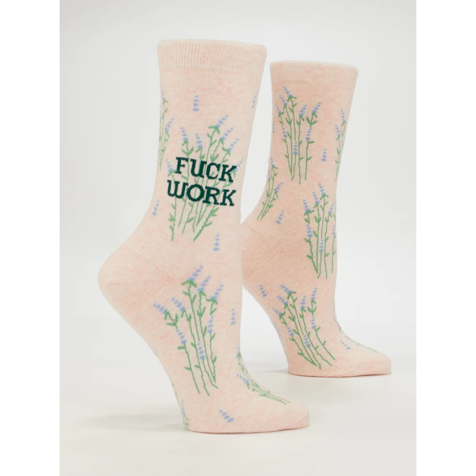 Blue Q Fuck Work Crew Socks