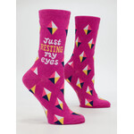 Blue Q Resting My Eyes Women's Crew Socks