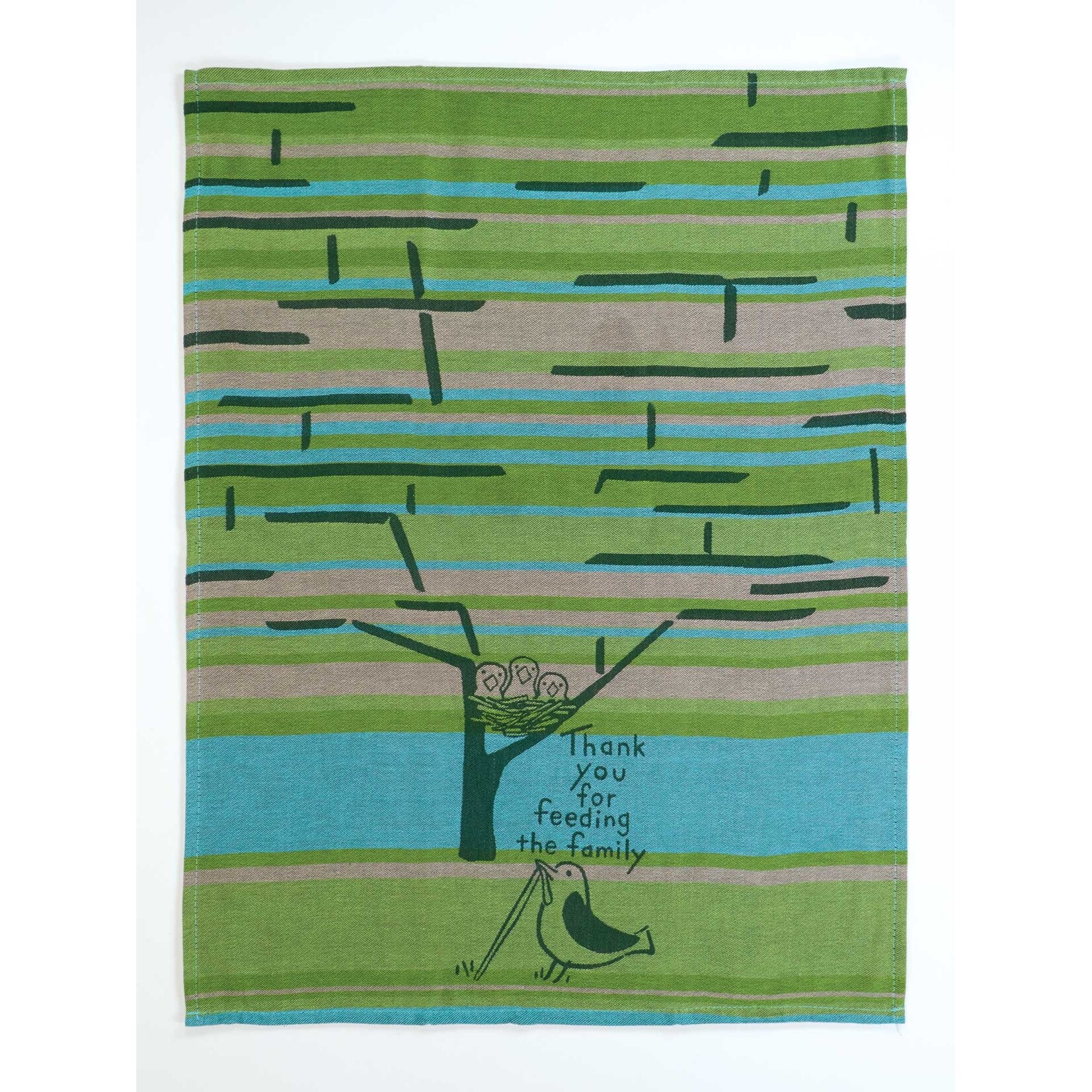 Blue Q Feeding the Family Dish Towel