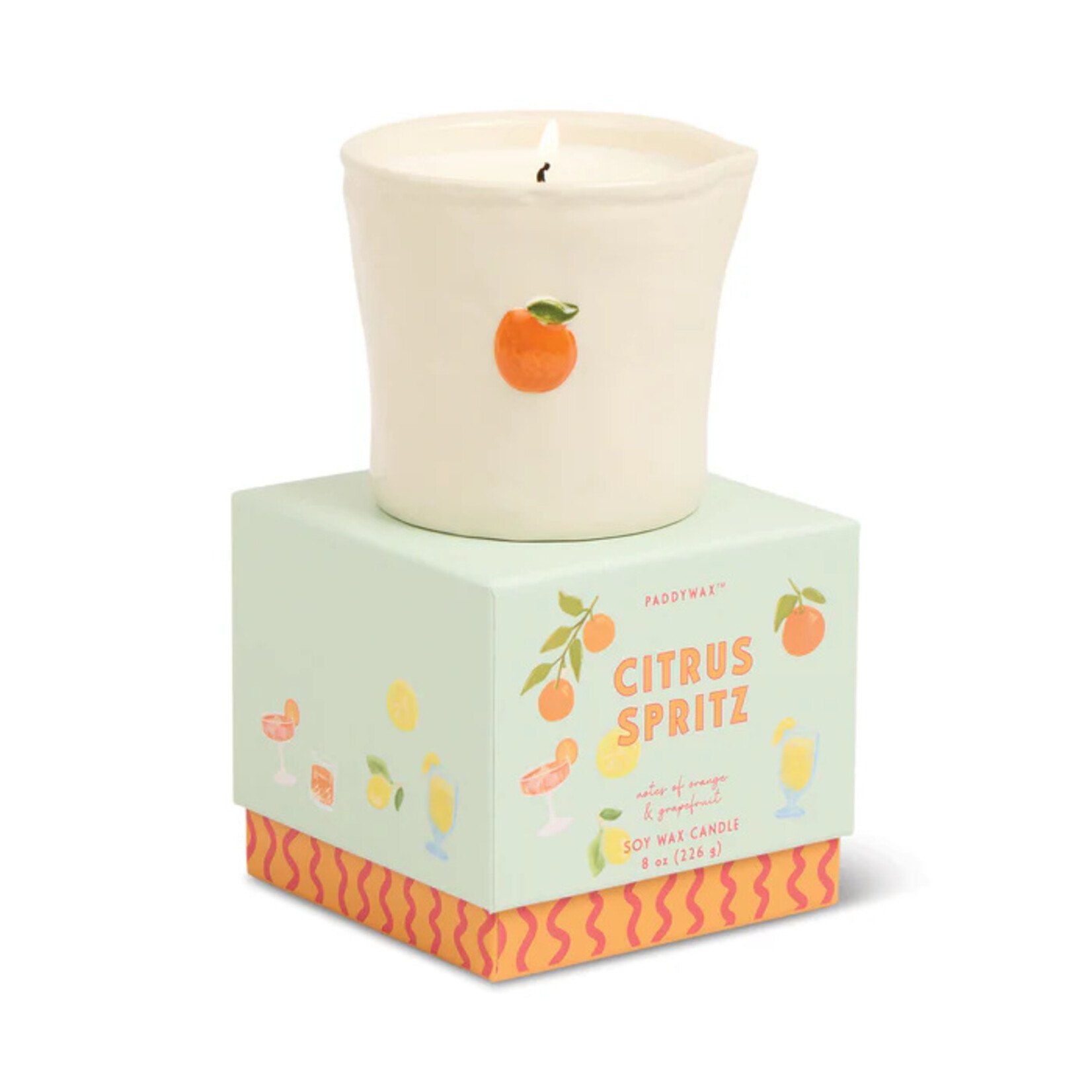 Paddywax Bistro Ceramic Candle- Citrus Spritz