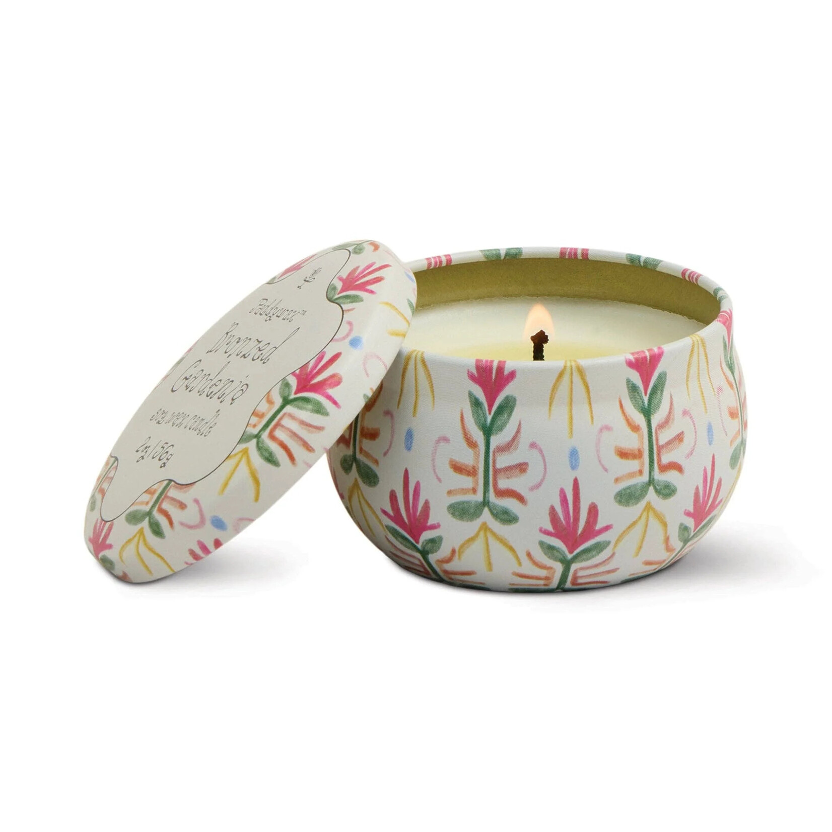 Paddywax Tulip Tin Candle- Bronzed Gardenia