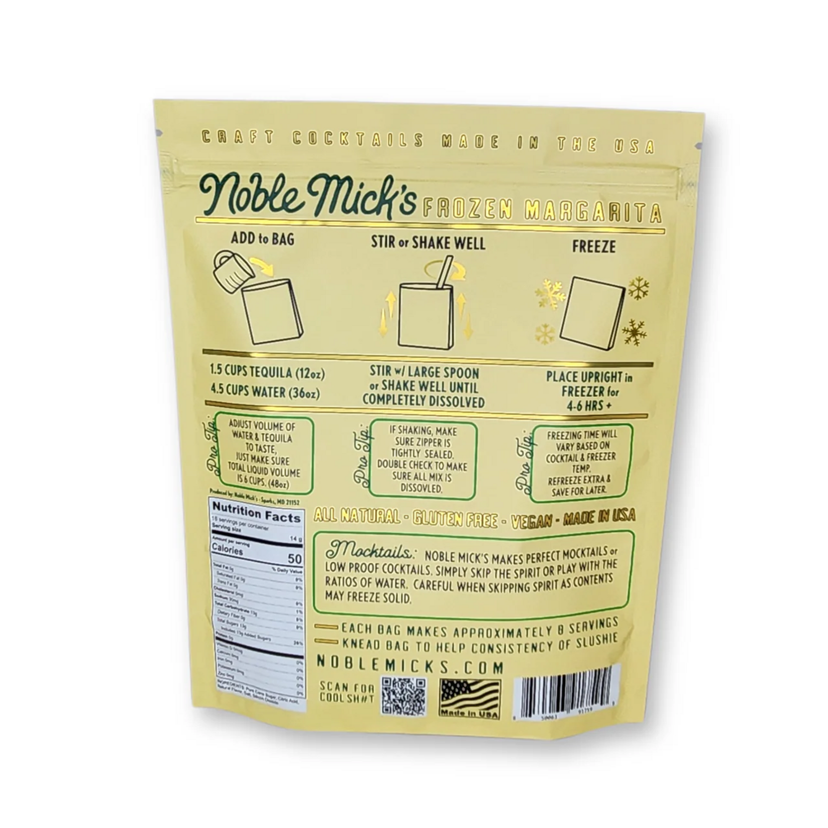 Noble Mick's Noble Mick's Frozen Margarita Cocktail Kit