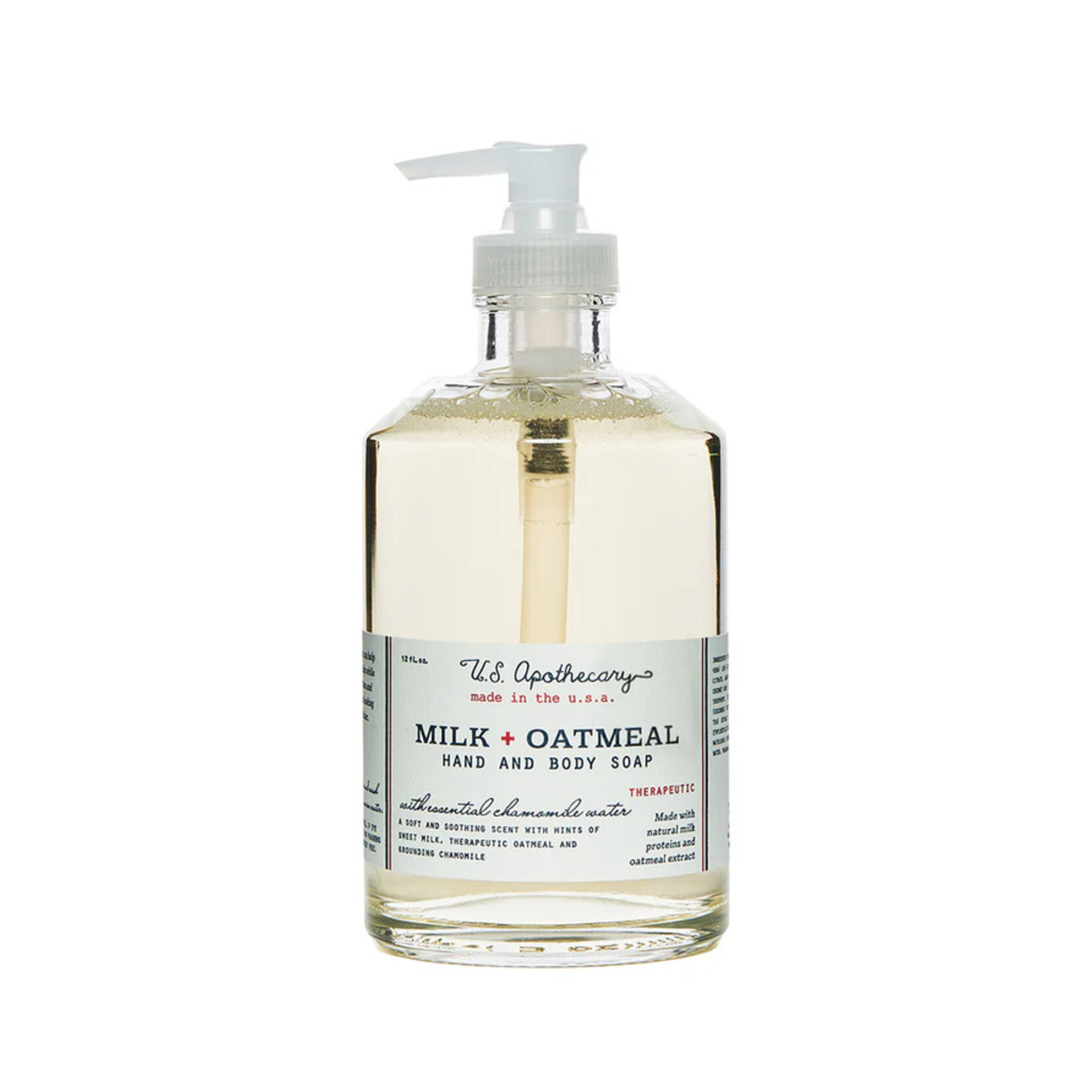 U.S. Apothecary Milk + Oatmeal Hand & Body Soap