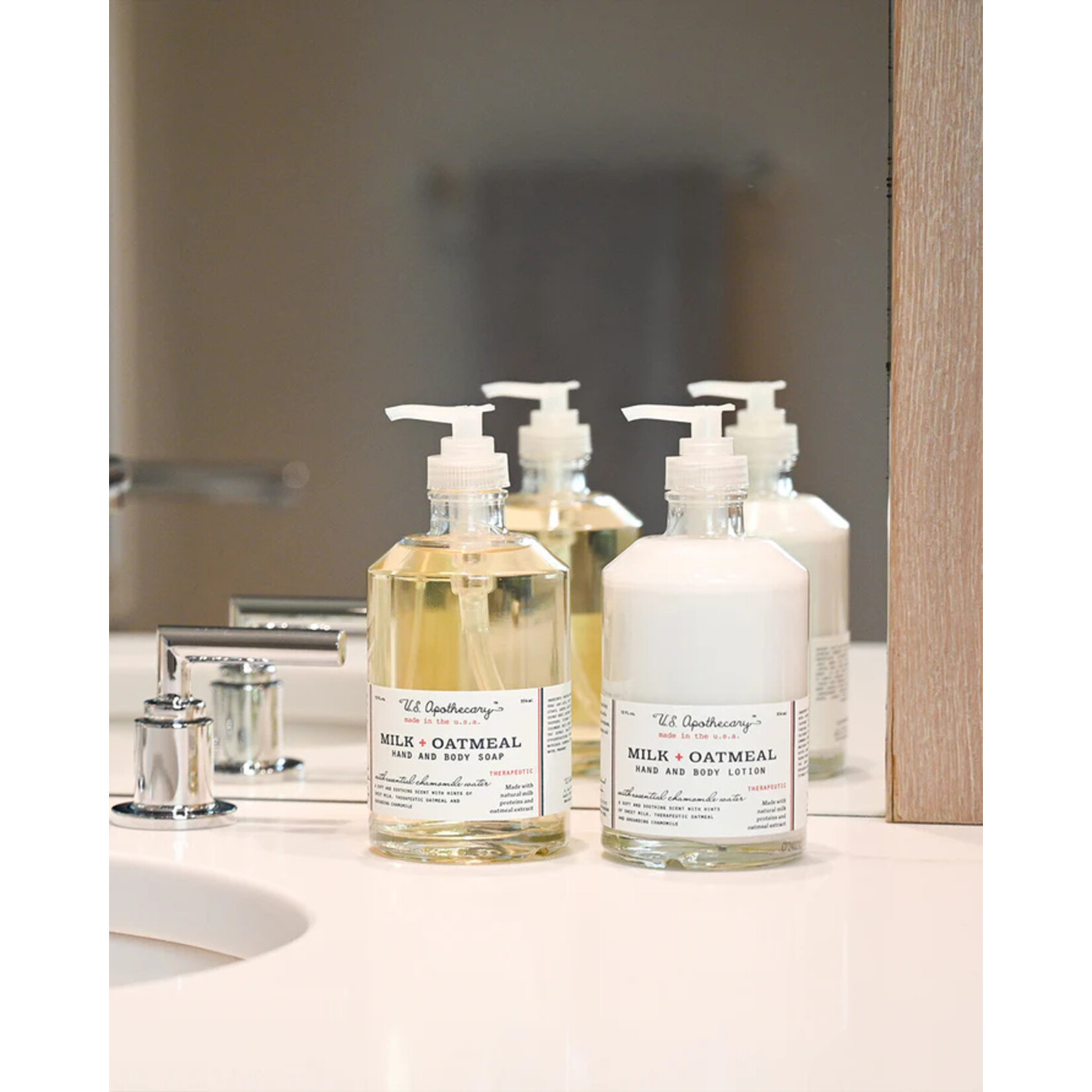 U.S. Apothecary Milk + Oatmeal Hand & Body Soap