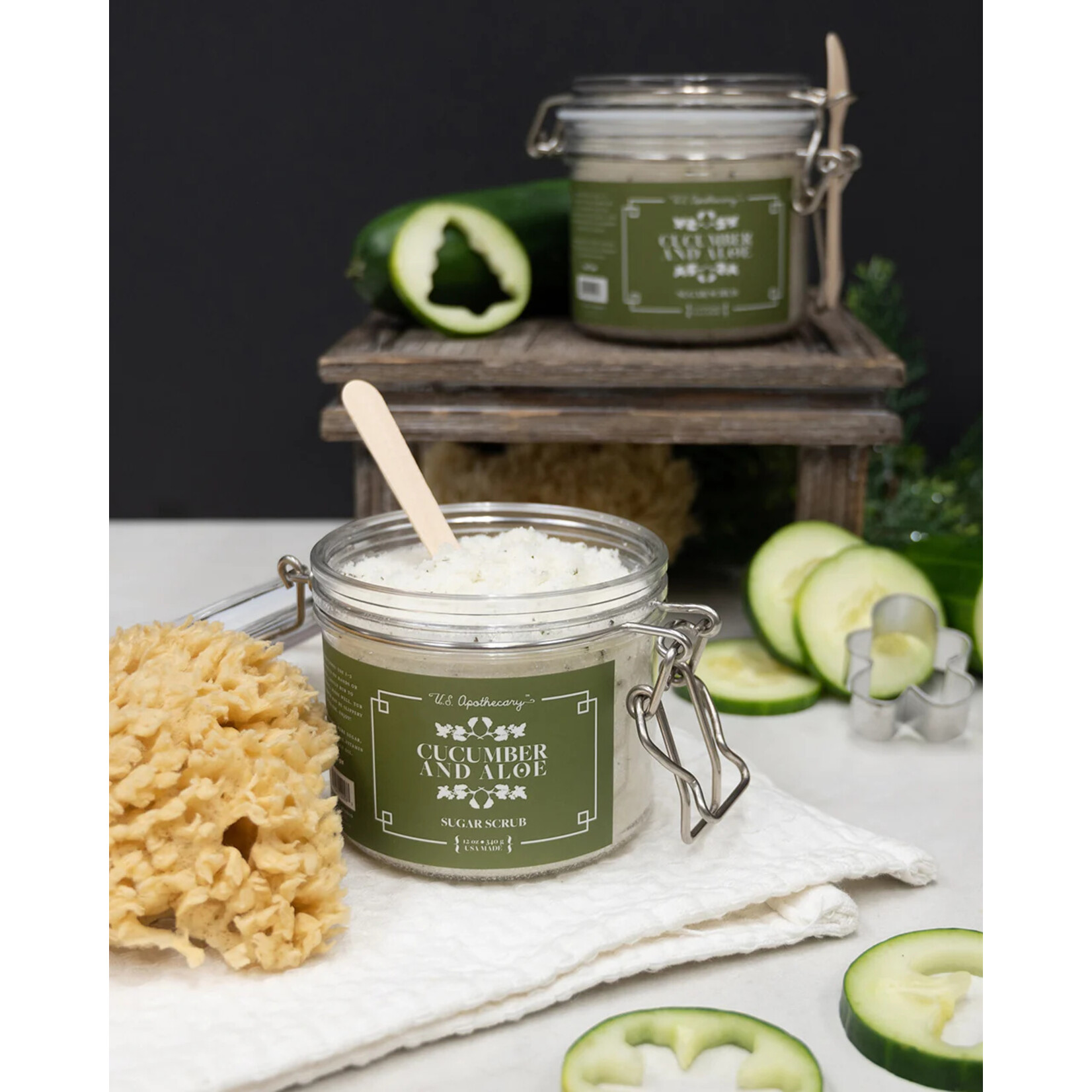 U.S. Apothecary Cucumber and Aloe Sugar Scrub