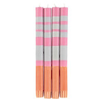 British Colour Standard Orange Flame Willow & Neyron Rose Taper Candles SET OF 4