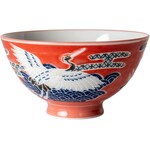 Urban Tokyo 10oz Red Japanese Crane Rice Bowl