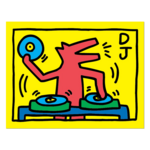 Apply Stickers Dj Dog (Keith Haring) Sticker