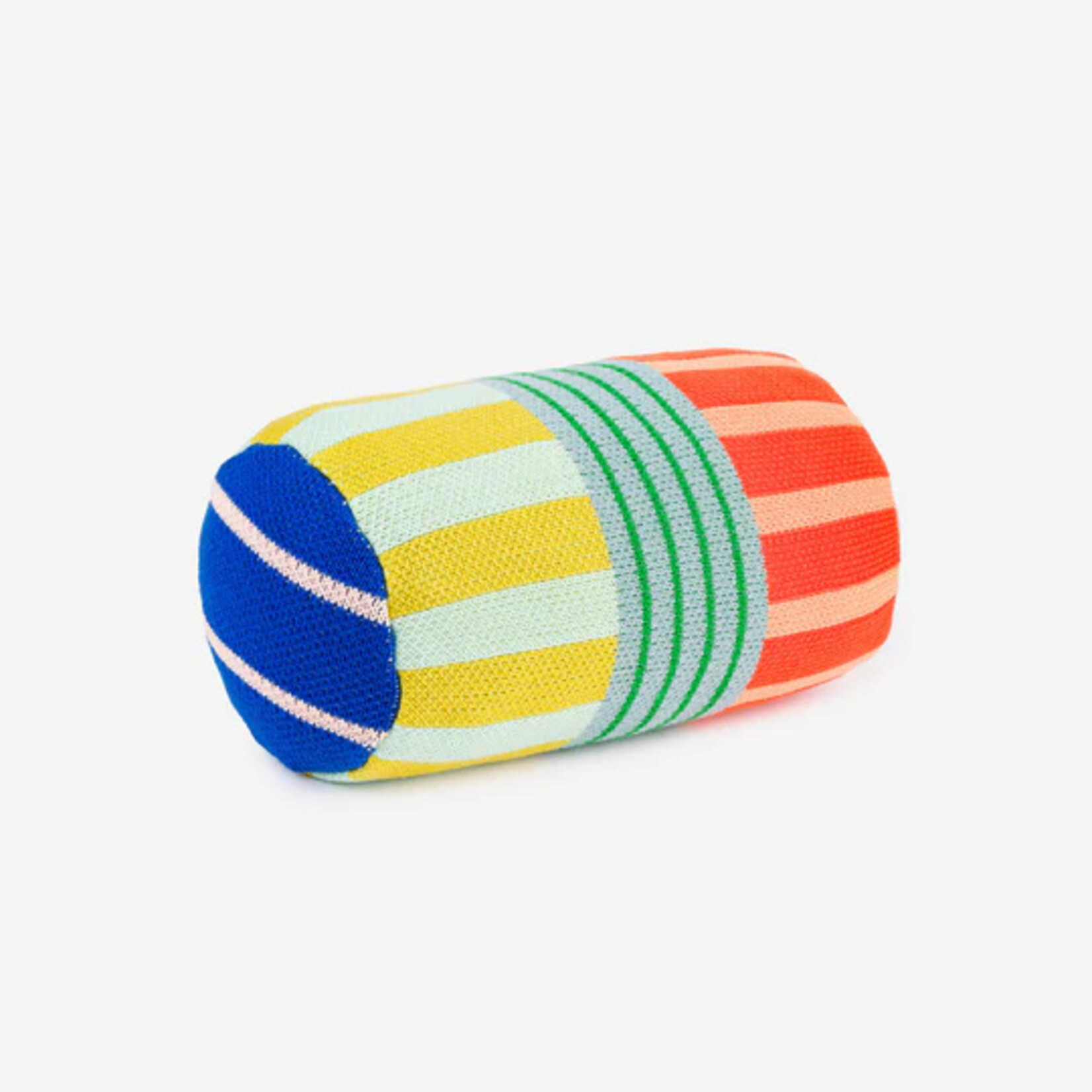 Verloop Patchwork Stripe Bolster Pillow- Rainbow