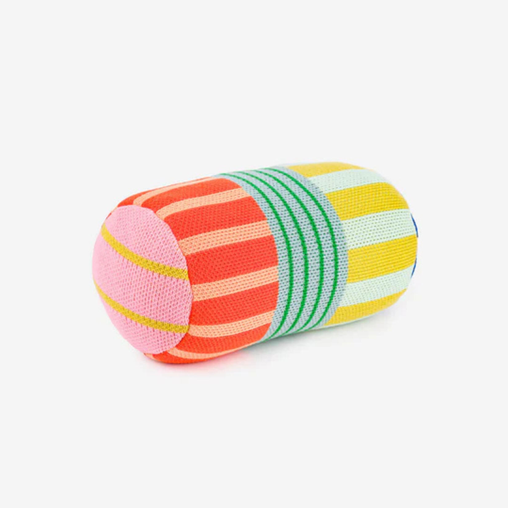 Verloop Patchwork Stripe Bolster Pillow- Rainbow