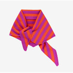 Verloop Simple Stripe Triangle Scarf- Poppy Magenta
