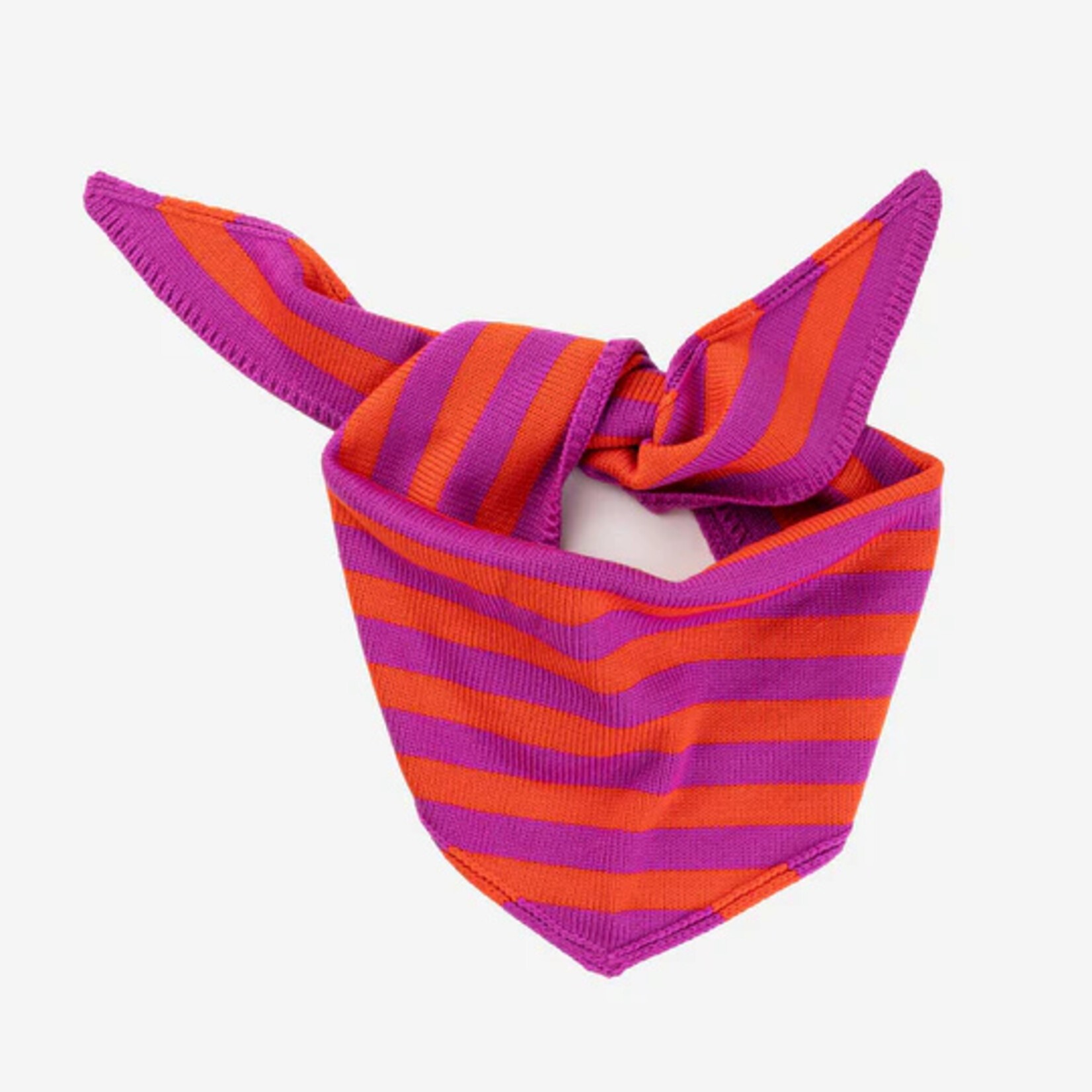 Verloop Simple Stripe Triangle Scarf- Poppy Magenta