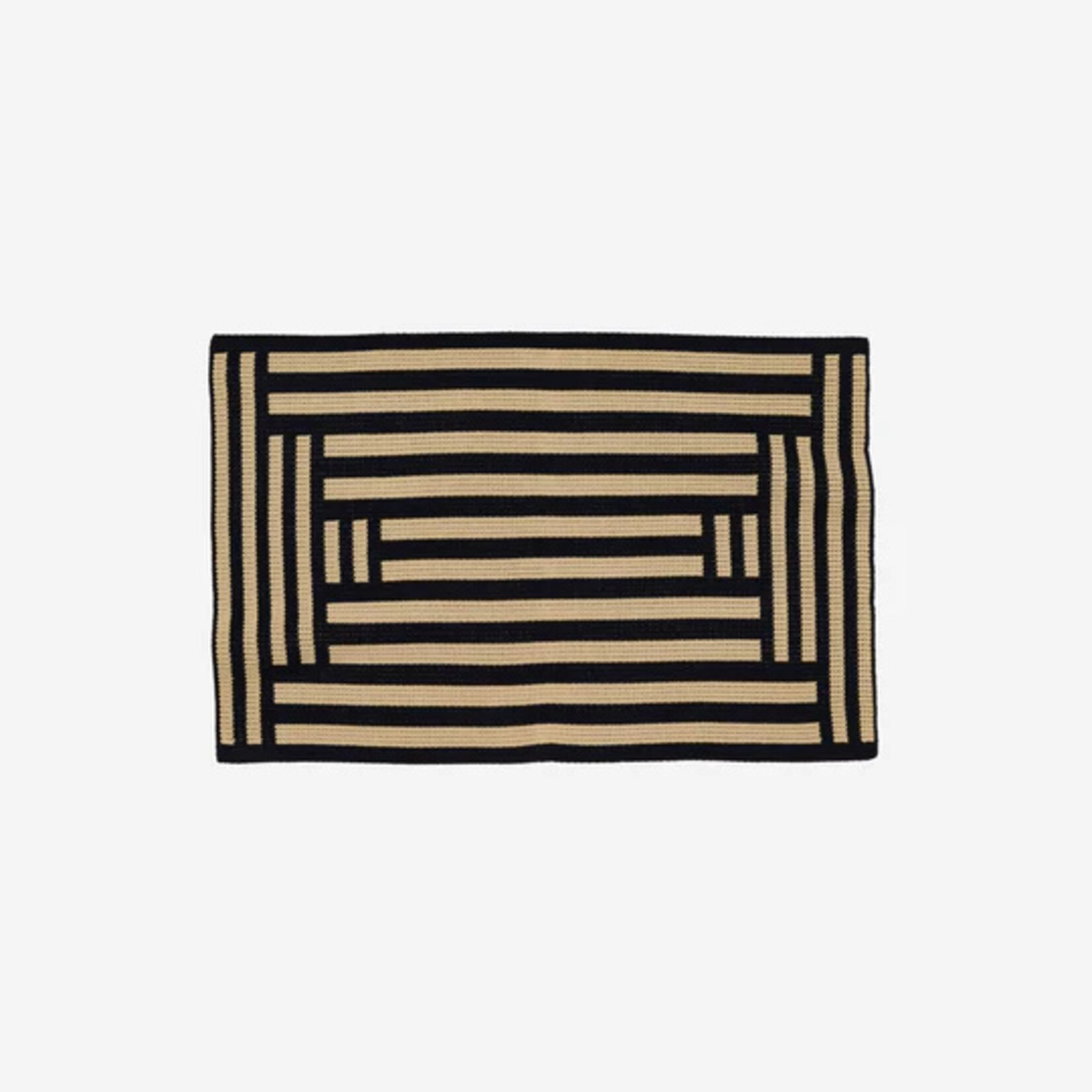 Verloop Columns Mini Rug- Black