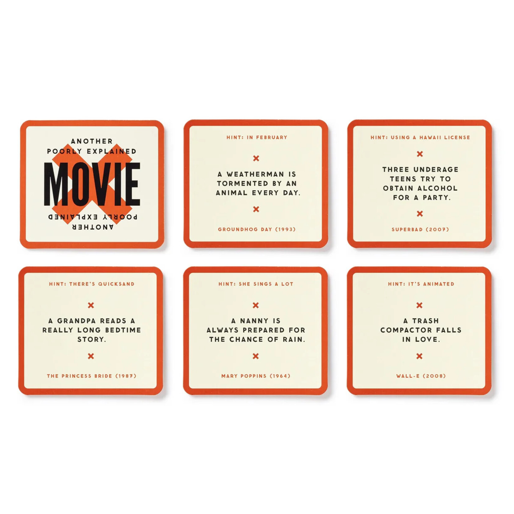 Chronicle Books Poorly Explained Movies Card Game Set