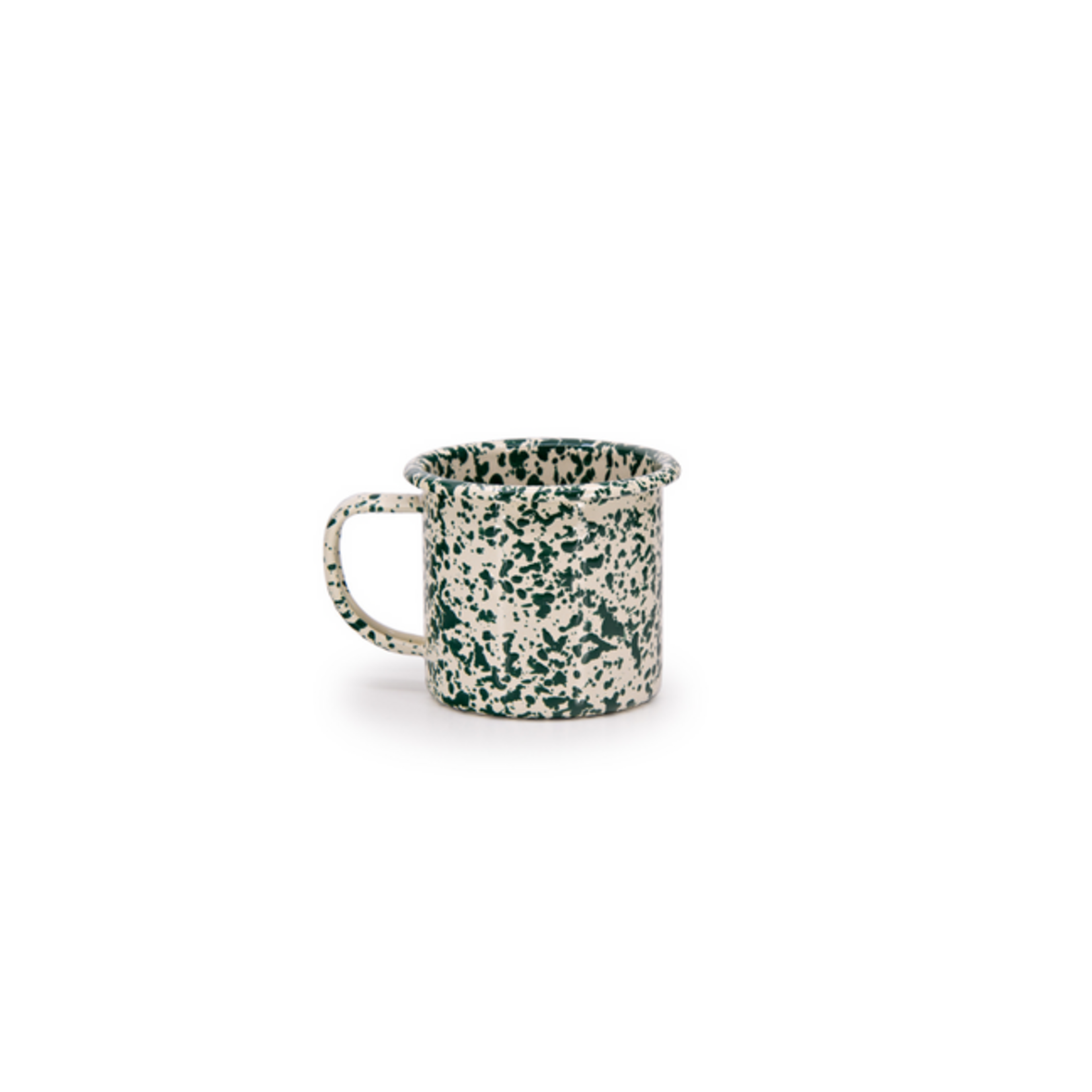 Crow Canyon Home CCH Splatter Enamel Mug- Green & Cream