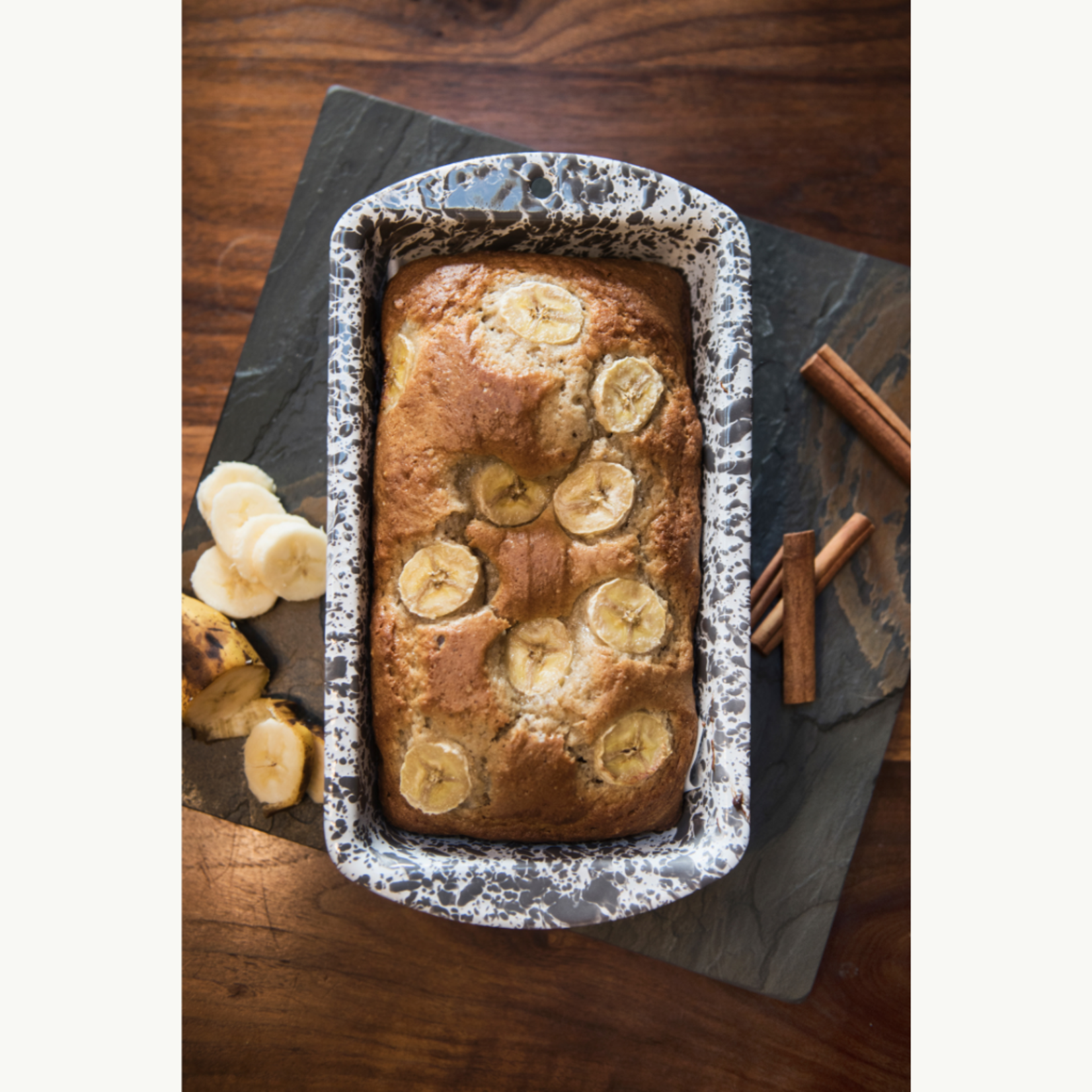 Crow Canyon Home CCH Splatter Enamel Loaf Pan- Black