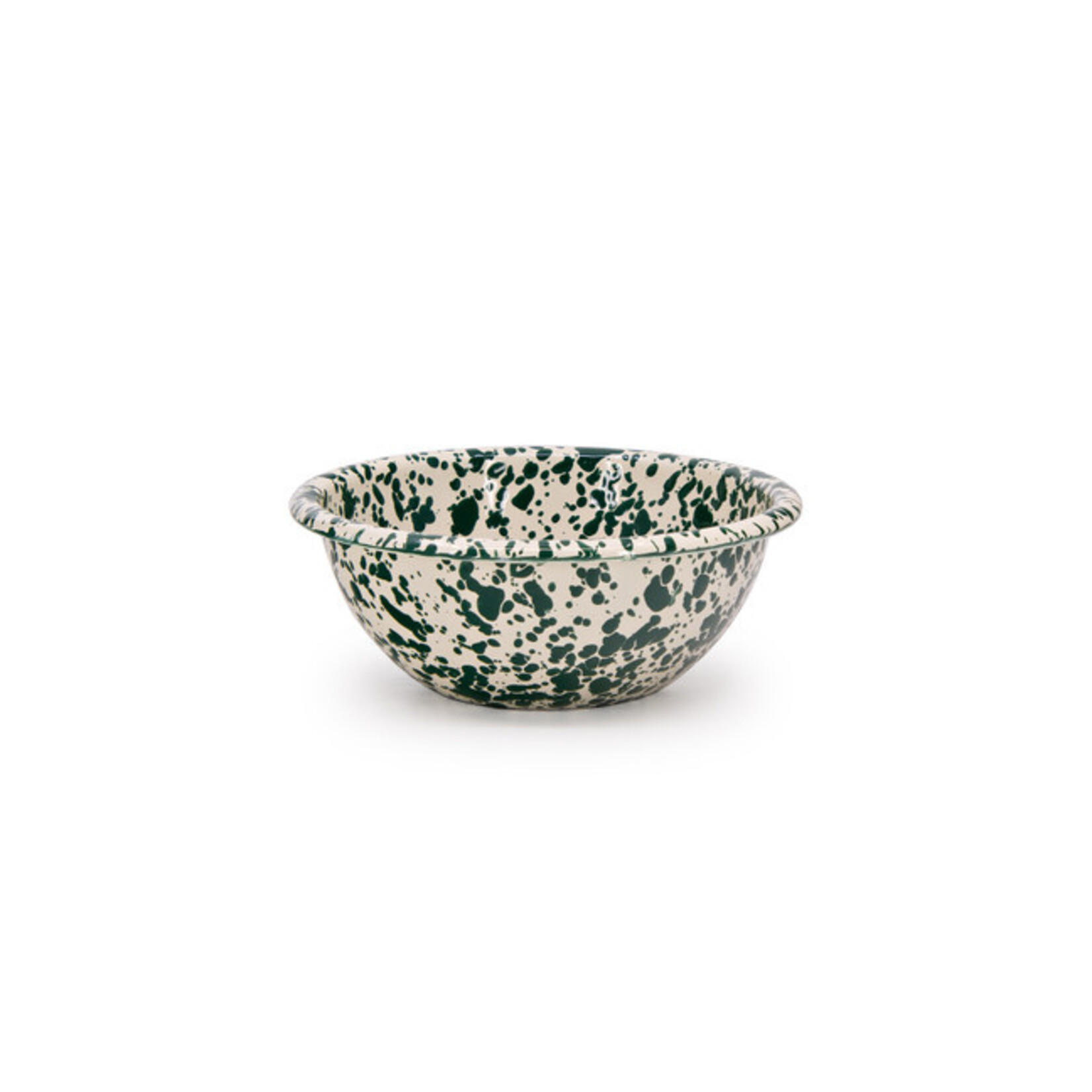 Crow Canyon Home CCH Enamel Cereal Bowl- Green & Cream