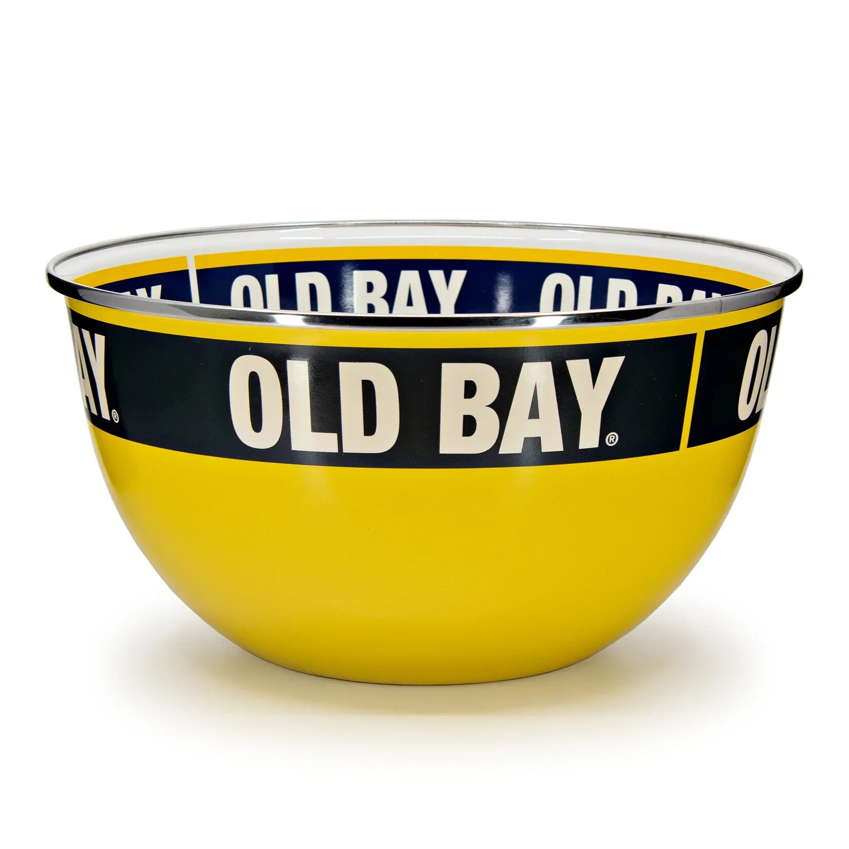 Crow Canyon Home Golden Rabbit Enamel Old Bay Large Salad Bowl