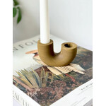 Sunday Nomad Dya Double Candle Holder- Olive