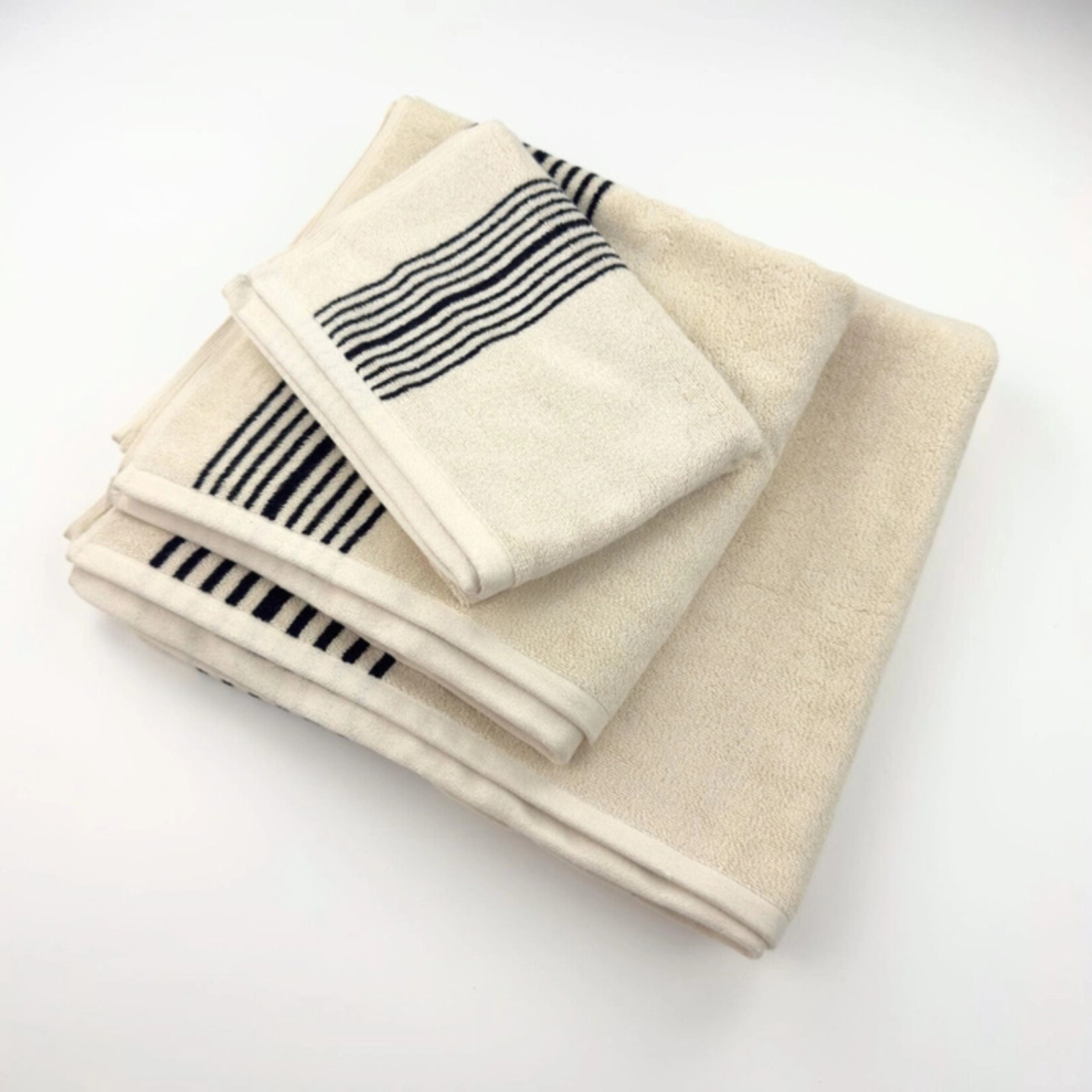 The Loomia Melika Turkish Cotton Edge Striped Towel- Hand Towel