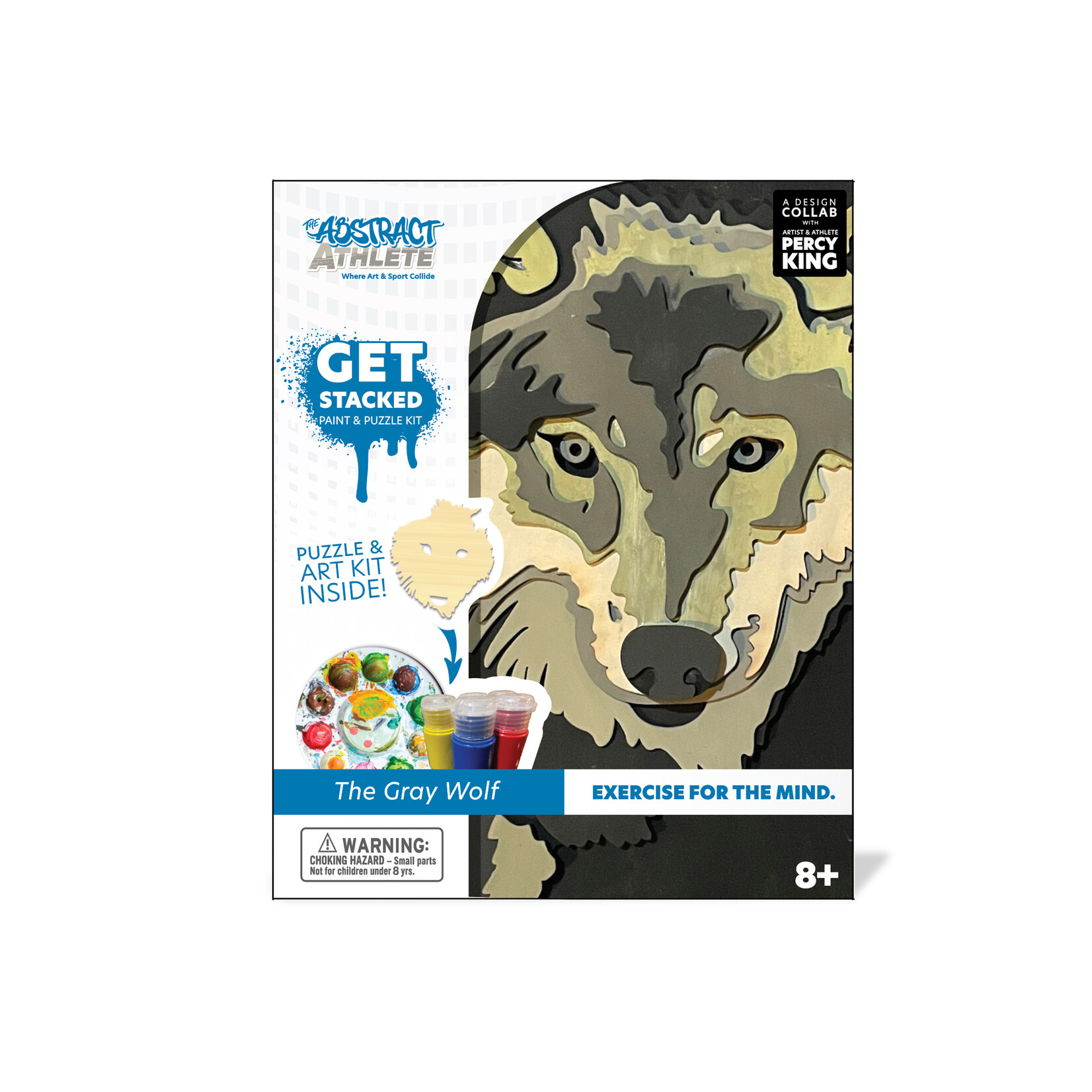 Get Stacked Puzzle and Paint- Gray Wolf