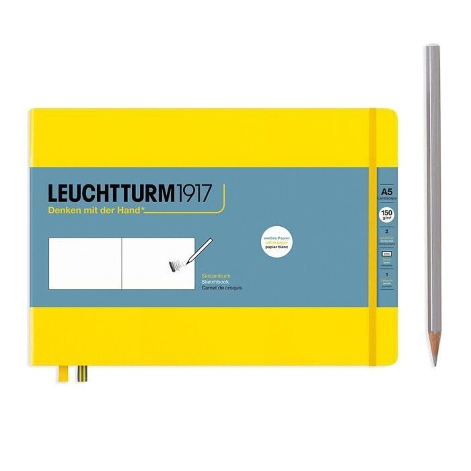 Leuchtturm1917 Plain Medium Landscape Sketchbook - Lemon