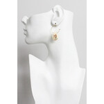 David Aubrey Jewelry Carved and Hand Painted Hoop Earrings