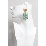 David Aubrey Jewelry Turquoise Statement Art Deco Post Earrings