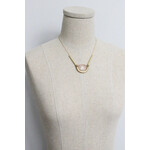 David Aubrey Jewelry Rose Quartz Geometric Necklace