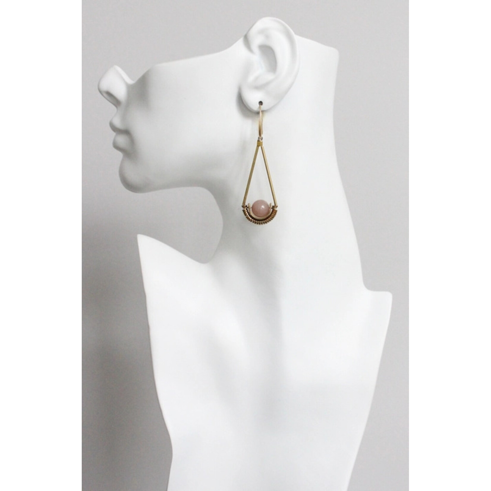 David Aubrey Jewelry Mauve Jade Artdeco Earrings