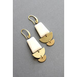 David Aubrey Jewelry White Geometric Earrings