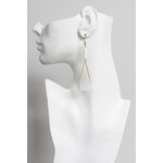 David Aubrey Jewelry Frosted Glass Fringe Geometric Earrings
