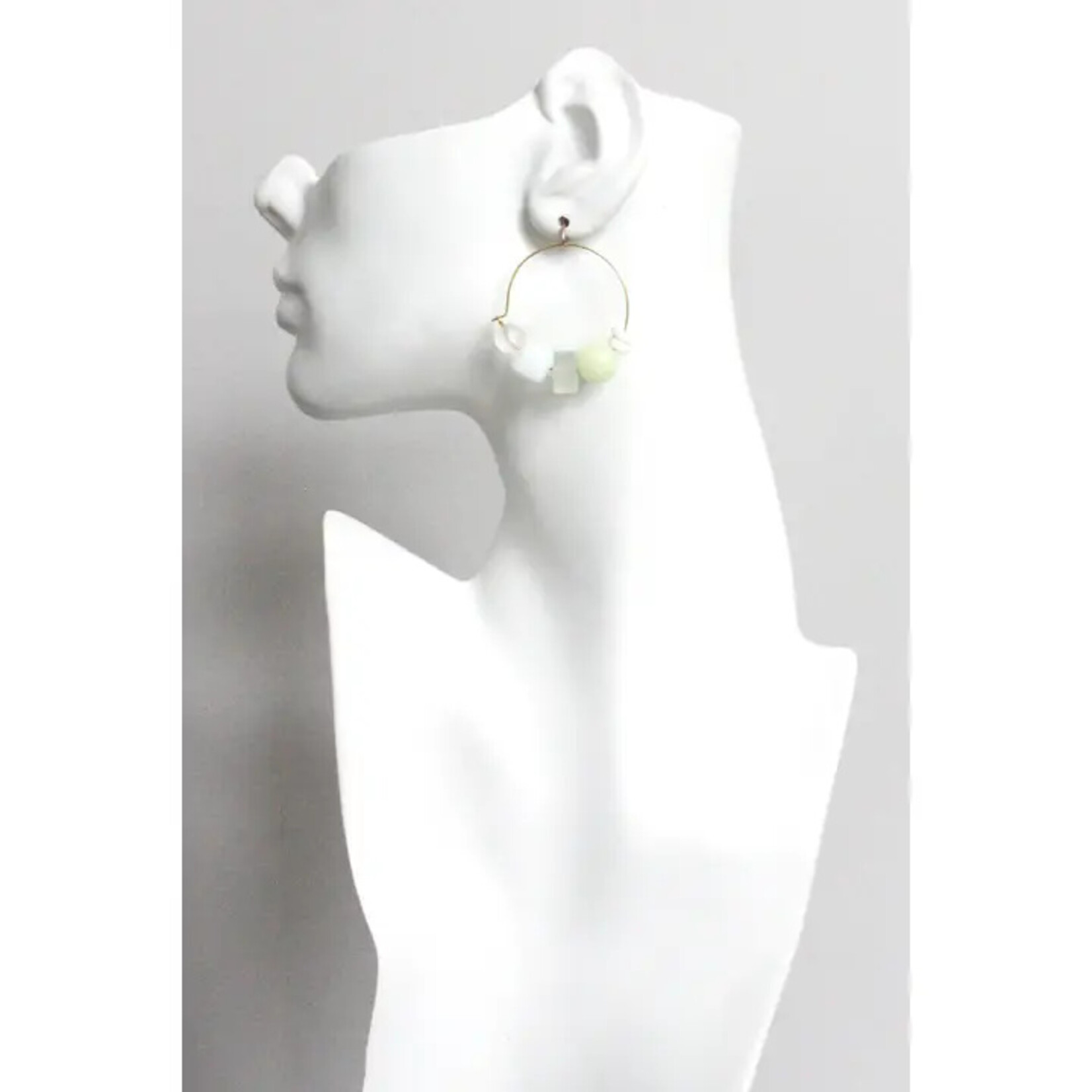 David Aubrey Jewelry Multi Stone Hoop Earrings