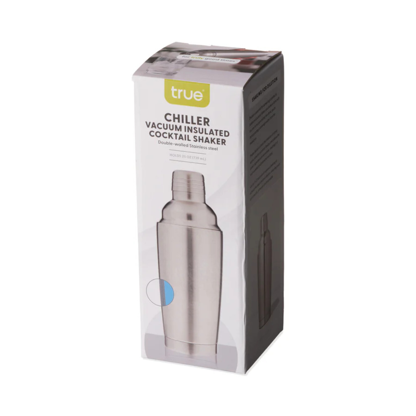 TRUE Brands Stainless Steel Vacuum Insulated Shaker