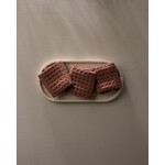 Geometry Waffle Washcloth SET OF 3- Dusty Rose