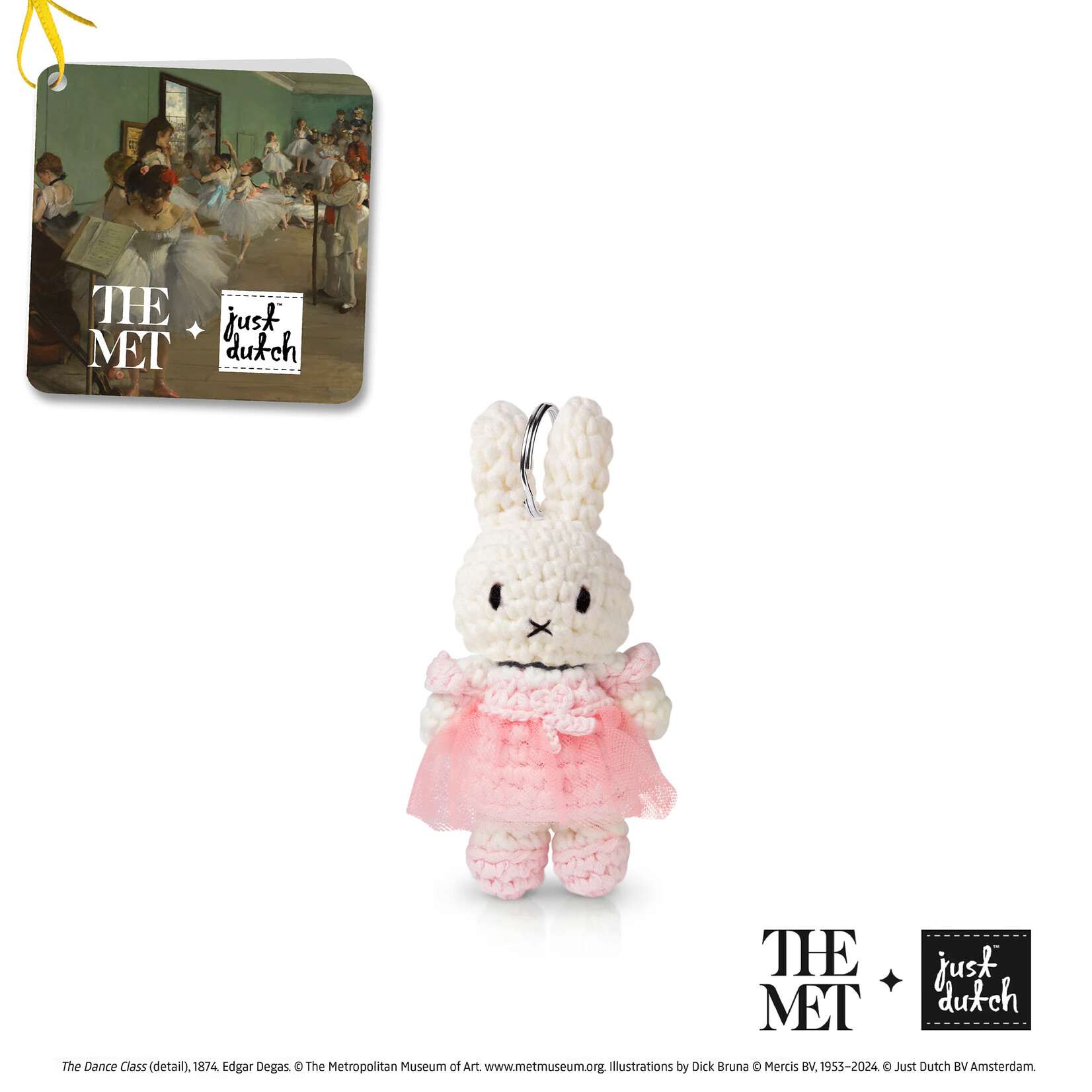 Just Dutch US Crocheted Miffy Degas Ballerina Keychain