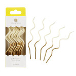 Gold & White Twist Birthday Candles